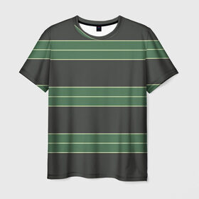 Мужская футболка 3D с принтом Одежда Курта Кобейна в Кировске, 100% полиэфир | прямой крой, круглый вырез горловины, длина до линии бедер | в полоску | зеленая | курт кобейн | полосатая | полоски
