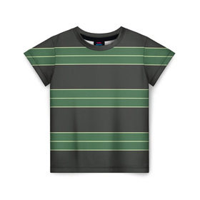 Детская футболка 3D с принтом Одежда Курта Кобейна в Кировске, 100% гипоаллергенный полиэфир | прямой крой, круглый вырез горловины, длина до линии бедер, чуть спущенное плечо, ткань немного тянется | в полоску | зеленая | курт кобейн | полосатая | полоски