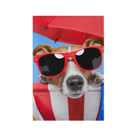 Обложка для паспорта матовая кожа с принтом Джек Рассел в Кировске, натуральная матовая кожа | размер 19,3 х 13,7 см; прозрачные пластиковые крепления | джек рассел | песик | песики | собака | собаки | терьер