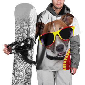 Накидка на куртку 3D с принтом Джек Рассел с веером в Кировске, 100% полиэстер |  | джек рассел | песик | песики | собака | собаки | терьер