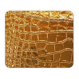Коврик прямоугольный с принтом Золотой Крокодил в Кировске, натуральный каучук | размер 230 х 185 мм; запечатка лицевой стороны | gold | texture | глянец | золото | кожа | крокодил | текстура