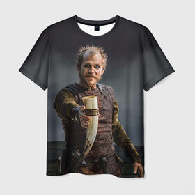 Мужская футболка 3D с принтом Выпьем? в Кировске, 100% полиэфир | прямой крой, круглый вырез горловины, длина до линии бедер | викинги