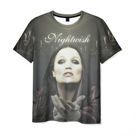 Мужская футболка 3D с принтом Тарья Турунен Nightwish в Кировске, 100% полиэфир | прямой крой, круглый вырез горловины, длина до линии бедер | nightwish | металл | музыка | рок | тарья турунен