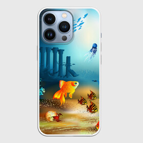 Чехол для iPhone 13 Pro с принтом Золотая рыбка в Кировске,  |  | вода | водоросли | море | подводный мир | природа | рыба | рыбка | туризм