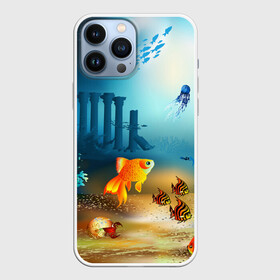 Чехол для iPhone 13 Pro Max с принтом Золотая рыбка в Кировске,  |  | вода | водоросли | море | подводный мир | природа | рыба | рыбка | туризм