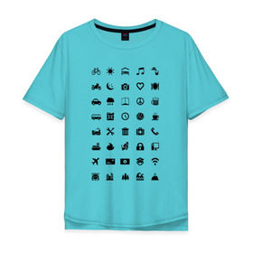 Мужская футболка хлопок Oversize с принтом Iconspeak в Кировске, 100% хлопок | свободный крой, круглый ворот, “спинка” длиннее передней части | знаки | символы | турист