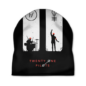 Шапка 3D с принтом Twenty one pilots в Кировске, 100% полиэстер | универсальный размер, печать по всей поверхности изделия | rock | t.o.p. | top | twenty one pilots | рок