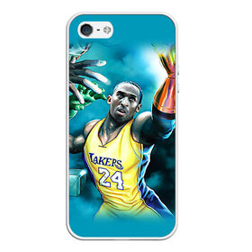 Чехол для iPhone 5/5S матовый с принтом Kobe Bryant в Кировске, Силикон | Область печати: задняя сторона чехла, без боковых панелей | kobe bryant | lakers | los angeles lakers | nba. | баскетбол | баскетболист | коби брайант | лайкерс | лос анджелес лейкерс | нба