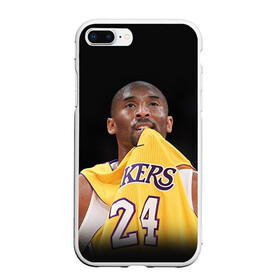 Чехол для iPhone 7Plus/8 Plus матовый с принтом Kobe Bryant в Кировске, Силикон | Область печати: задняя сторона чехла, без боковых панелей | kobe bryant | lakers | los angeles lakers | nba. | баскетбол | баскетболист | коби брайант | лайкерс | лос анджелес лейкерс | нба