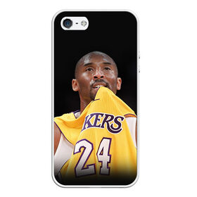 Чехол для iPhone 5/5S матовый с принтом Kobe Bryant в Кировске, Силикон | Область печати: задняя сторона чехла, без боковых панелей | kobe bryant | lakers | los angeles lakers | nba. | баскетбол | баскетболист | коби брайант | лайкерс | лос анджелес лейкерс | нба