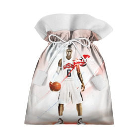 Подарочный 3D мешок с принтом LeBron James в Кировске, 100% полиэстер | Размер: 29*39 см | Тематика изображения на принте: cleveland cavaliers | lebron james | nba. | баскетбол | баскетболист | джеймс леброн | кливленд кавальерс | нба