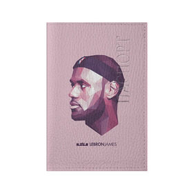 Обложка для паспорта матовая кожа с принтом LeBron James в Кировске, натуральная матовая кожа | размер 19,3 х 13,7 см; прозрачные пластиковые крепления | Тематика изображения на принте: cleveland cavaliers | lebron james | nba. | баскетбол | баскетболист | джеймс леброн | кливленд кавальерс | нба