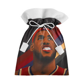 Подарочный 3D мешок с принтом LeBron James в Кировске, 100% полиэстер | Размер: 29*39 см | cleveland cavaliers | lebron james | nba. | баскетбол | баскетболист | джеймс леброн | кливленд кавальерс | нба