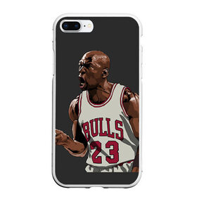 Чехол для iPhone 7Plus/8 Plus матовый с принтом Michael Jordan в Кировске, Силикон | Область печати: задняя сторона чехла, без боковых панелей | chicago bulls | michael jeffrey jordan | nba. | баскетбол | баскетболист | вашингтон уизардс | майкл джордан | нба | чикаго | чикаго буллз