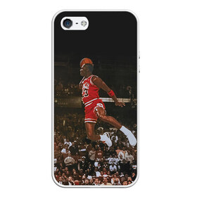 Чехол для iPhone 5/5S матовый с принтом Michael Jordan в Кировске, Силикон | Область печати: задняя сторона чехла, без боковых панелей | chicago bulls | michael jeffrey jordan | nba. | баскетбол | баскетболист | вашингтон уизардс | майкл джордан | нба | чикаго | чикаго буллз