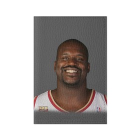 Обложка для паспорта матовая кожа с принтом Shaquille O`Neal в Кировске, натуральная матовая кожа | размер 19,3 х 13,7 см; прозрачные пластиковые крепления | shaquille oneal | баскетболист | нба | шакил онил