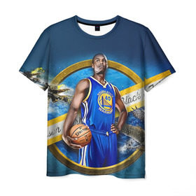 Мужская футболка 3D с принтом Баскетболист в Кировске, 100% полиэфир | прямой крой, круглый вырез горловины, длина до линии бедер | nba | баскетбол | баскетболист | нба