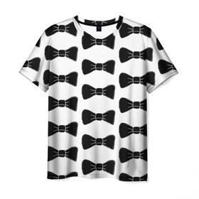 Мужская футболка 3D с принтом Жених в Кировске, 100% полиэфир | прямой крой, круглый вырез горловины, длина до линии бедер | бабочки | банты | галстуки | паттерн