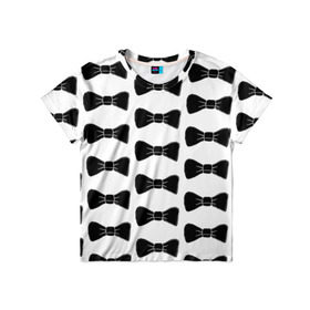 Детская футболка 3D с принтом Жених в Кировске, 100% гипоаллергенный полиэфир | прямой крой, круглый вырез горловины, длина до линии бедер, чуть спущенное плечо, ткань немного тянется | бабочки | банты | галстуки | паттерн