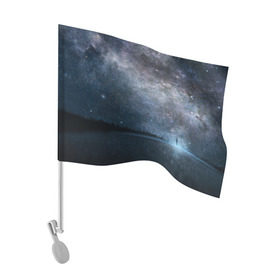 Флаг для автомобиля с принтом Звездное небо в Кировске, 100% полиэстер | Размер: 30*21 см | вселенная | галактика | звезды | небо | ночь