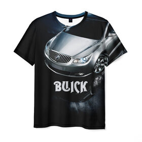 Мужская футболка 3D с принтом Buick в Кировске, 100% полиэфир | прямой крой, круглый вырез горловины, длина до линии бедер | buick | lacrosse | авто | автомобиль | бьюик | водитель | лакросс | машина | спорткар