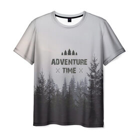Мужская футболка 3D с принтом лес в Кировске, 100% полиэфир | прямой крой, круглый вырез горловины, длина до линии бедер | горы | лес | море | охота | приключения | природа | рыбалка | свобода | скалы | туман | туризм | экстрим