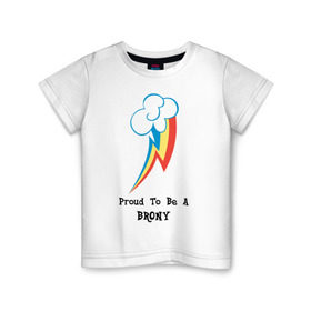 Детская футболка хлопок с принтом Честь быть брони в Кировске, 100% хлопок | круглый вырез горловины, полуприлегающий силуэт, длина до линии бедер | brony | fim | mlp