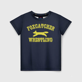 Детская футболка 3D с принтом Foxcather team в Кировске, 100% гипоаллергенный полиэфир | прямой крой, круглый вырез горловины, длина до линии бедер, чуть спущенное плечо, ткань немного тянется | foxcatcher | freestyle | wrestling | борьба | вольная