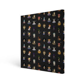 Холст квадратный с принтом One Piece. Pixel art pattern. в Кировске, 100% ПВХ |  | 8 bit | ace | chopper | luffy | one piece | pattern | pixel art | space | zorro