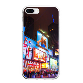 Чехол для iPhone 7Plus/8 Plus матовый с принтом Авеню стрит в Кировске, Силикон | Область печати: задняя сторона чехла, без боковых панелей | америка | город | европа | китай | красота | новинки | ночь | огонь | пейзаж | свет