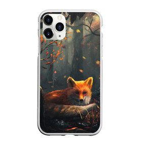 Чехол для iPhone 11 Pro матовый с принтом Лиса в Кировске, Силикон |  | Тематика изображения на принте: autum | forest | fox | лес | лиса | осень
