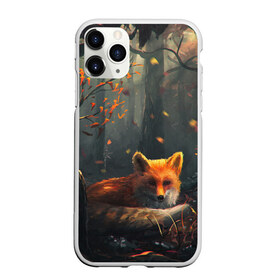 Чехол для iPhone 11 Pro матовый с принтом Лиса в Кировске, Силикон |  | autum | forest | fox | лес | лиса | осень