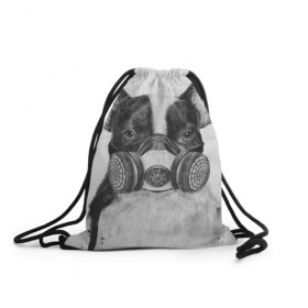 Рюкзак-мешок 3D с принтом Cool Dog в Кировске, 100% полиэстер | плотность ткани — 200 г/м2, размер — 35 х 45 см; лямки — толстые шнурки, застежка на шнуровке, без карманов и подкладки | красивый | крутой | маска | пес | рисунок | узор