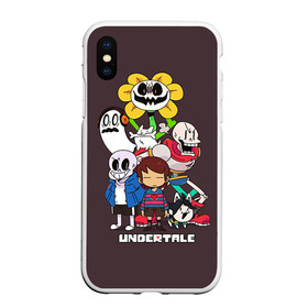 Чехол для iPhone XS Max матовый с принтом Undertale 3 в Кировске, Силикон | Область печати: задняя сторона чехла, без боковых панелей | альфис | андайн | андертейл | асгор | дримурр | меттатон | папирус | подземелье | санс | ториэль | флауи | фриск