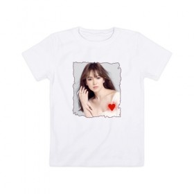 Детская футболка хлопок с принтом Song Hye-kyo в Кировске, 100% хлопок | круглый вырез горловины, полуприлегающий силуэт, длина до линии бедер | 