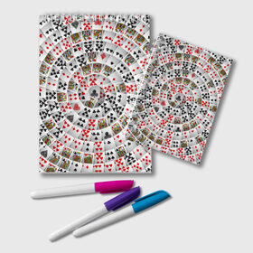 Блокнот с принтом Игральные карты 3 в Кировске, 100% бумага | 48 листов, плотность листов — 60 г/м2, плотность картонной обложки — 250 г/м2. Листы скреплены удобной пружинной спиралью. Цвет линий — светло-серый
 | Тематика изображения на принте: карты | настольные игры | пасьянс | покер