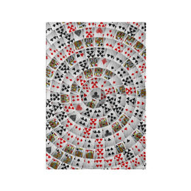 Обложка для паспорта матовая кожа с принтом Игральные карты 3 в Кировске, натуральная матовая кожа | размер 19,3 х 13,7 см; прозрачные пластиковые крепления | карты | настольные игры | пасьянс | покер