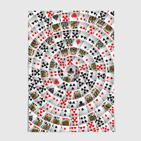Постер с принтом Игральные карты 3 в Кировске, 100% бумага
 | бумага, плотность 150 мг. Матовая, но за счет высокого коэффициента гладкости имеет небольшой блеск и дает на свету блики, но в отличии от глянцевой бумаги не покрыта лаком | карты | настольные игры | пасьянс | покер