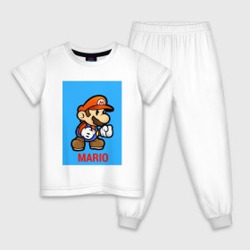 Детская пижама хлопок с принтом SUPERMARIO в Кировске, 100% хлопок |  брюки и футболка прямого кроя, без карманов, на брюках мягкая резинка на поясе и по низу штанин
 | Тематика изображения на принте: 