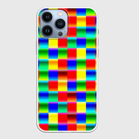 Чехол для iPhone 13 Pro Max с принтом Кубики в Кировске,  |  | Тематика изображения на принте: абстракция | кубики | пиксели | плитка | разноцветный | яркий