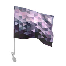 Флаг для автомобиля с принтом Pixel Polygon в Кировске, 100% полиэстер | Размер: 30*21 см | геометрия | полигоны | треугольник