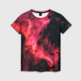 Женская футболка 3D с принтом Space в Кировске, 100% полиэфир ( синтетическое хлопкоподобное полотно) | прямой крой, круглый вырез горловины, длина до линии бедер | space | stars | вселенная | галактика | звёзды | космическое пространство | космос | созвездие