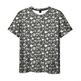 Мужская футболка 3D с принтом Ужастики 2 в Кировске, 100% полиэфир | прямой крой, круглый вырез горловины, длина до линии бедер | halloween | зомби | кости | мистика | рисунок | ужасы | хеллоуин | череп