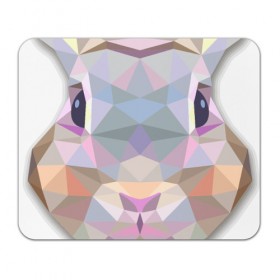 Коврик прямоугольный с принтом Полигональный кролик в Кировске, натуральный каучук | размер 230 х 185 мм; запечатка лицевой стороны | геометрический рисунок | голова | животные | кролик | фауна
