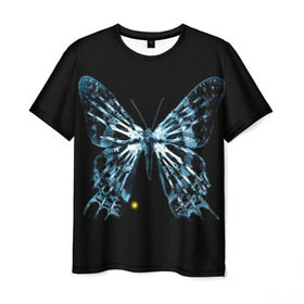 Мужская футболка 3D с принтом За Гранью в Кировске, 100% полиэфир | прямой крой, круглый вырез горловины, длина до линии бедер | бабочка | грань | за гранью | кости | рентген