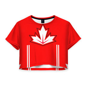 Женская футболка 3D укороченная с принтом Сборная Канады по хоккею 2016 в Кировске, 100% полиэстер | круглая горловина, длина футболки до линии талии, рукава с отворотами | world cup hockey | брент бёрс | вратарь | дрю даути | защитник | канада | клюшка | кубок мира | нападающий | петерс билл | сanada | сборная канады | сидни патрик кросби | хоккей | хоккейная форма | шайба