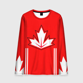 Мужской лонгслив 3D с принтом Канада Хоккей Кросби в Кировске, 100% полиэстер | длинные рукава, круглый вырез горловины, полуприлегающий силуэт | world cup hockey | брент бёрс | вратарь | дрю даути | защитник | канада | клюшка | кубок мира | нападающий | петерс билл | сanada | сборная канады | сидни патрик кросби | хоккей | хоккейная форма | шайба