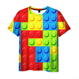 Мужская футболка 3D с принтом Конструктор в Кировске, 100% полиэфир | прямой крой, круглый вырез горловины, длина до линии бедер | детские | разноцветные