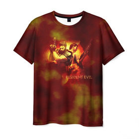 Мужская футболка 3D с принтом Resident Evil в Кировске, 100% полиэфир | прямой крой, круглый вырез горловины, длина до линии бедер | biohazard | oбитель зла | resident evil | зомби