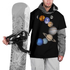 Накидка на куртку 3D с принтом Парад планет в Кировске, 100% полиэстер |  | звёзды | космическое пространство | космос | планета | созвездие
